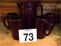 Pitcher and 4 mugs