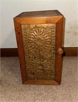 Handmade Punch Copper Wood Cabinet