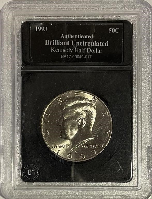 US Certified BU 1993D Kennedy Half Dollar
