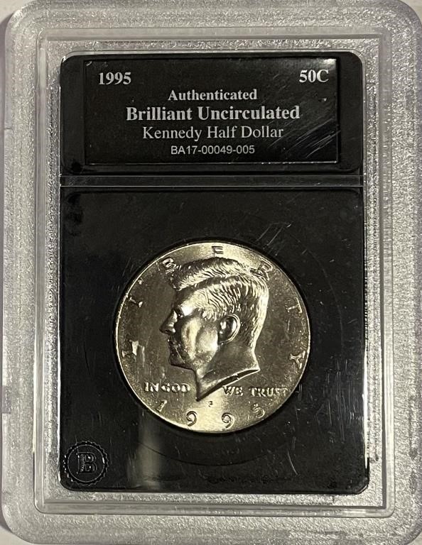 US Certified BU 1995P Kennedy Half Dollar