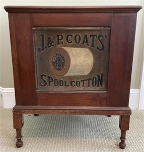 J & P Coats Spool Cotton Cabinet