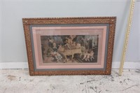 1930s John Drescher Nyc Cherubs Print Framed