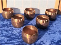 set of 6 copper cups Coppercraft Guild Taunton Ma