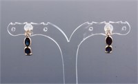 3.5ct Sapphire & 0.23ct Diamond Earrings CRV $3001