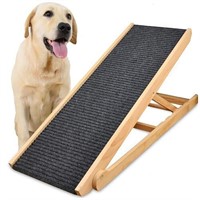 Adjustable Dog Ramp for Bed and Couch, Wooden Pet