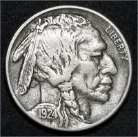 1924-S Buffalo Nickel from Set VF+ Semi-Key Date
