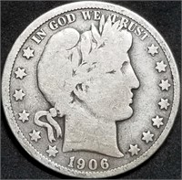 1906-O Barber Silver Half Dollar from Set