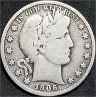 1906-S Barber Silver Half Dollar from Set