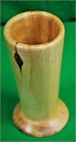 9 3/4" Blond Bud Wood  Vase