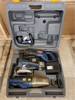 Ryobi 18V Battery Powered Tools in Case