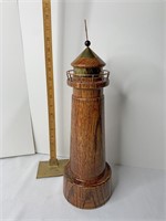 Hand carved wooden lighthouse