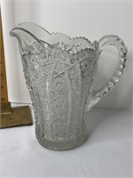 Cut glass pitcher