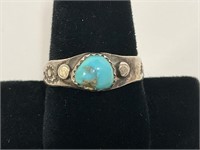 Sterling Turquoise Native Made Ring 3.7gr TW