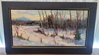 Virginia Cope, Winter Landscape, Oil on Canvas