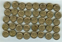 Buffalo 5c Roll Mixed Dates AU/UNC 40 Coins