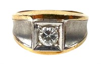 14K Gold and Diamond Men's Ring