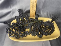 Small cast iron kitchen trivets