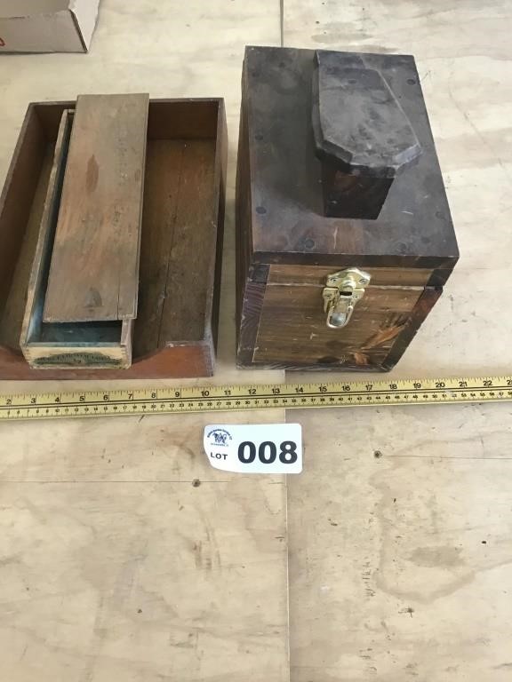 SHOE SHINE KIT, WOOD TRAYS