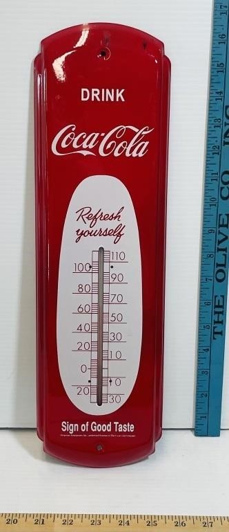 Vintage Coca-Cola Metal Thermometer