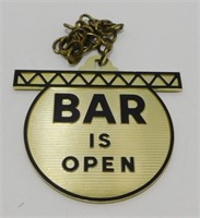 Vintage Bar Is Open / Closed Sign