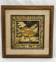 Print of Doves On A Drinking Vessel Roman Mosaic