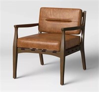 Sylva Strap Chair Caramel Faux Leather