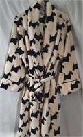 XL Jeffrey Banks Cozy Plush Scottie Dog Bath Robe