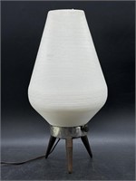 Mid Century Tuxedo White Beehive Lamp