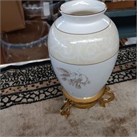 Porcelain Vase & Stand