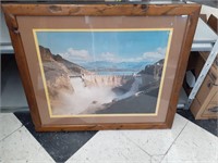 Wood Framed Hoover Dam Photo