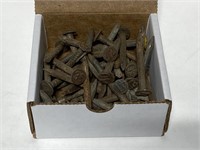 Lot of old railroad nails