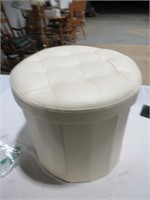 collapsable cream storage stool with padded top