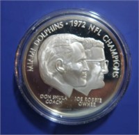 1972 Miami Dolphins Sterling Silver Coin