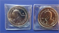 2 Ronald Reagan Commemorative Coins
