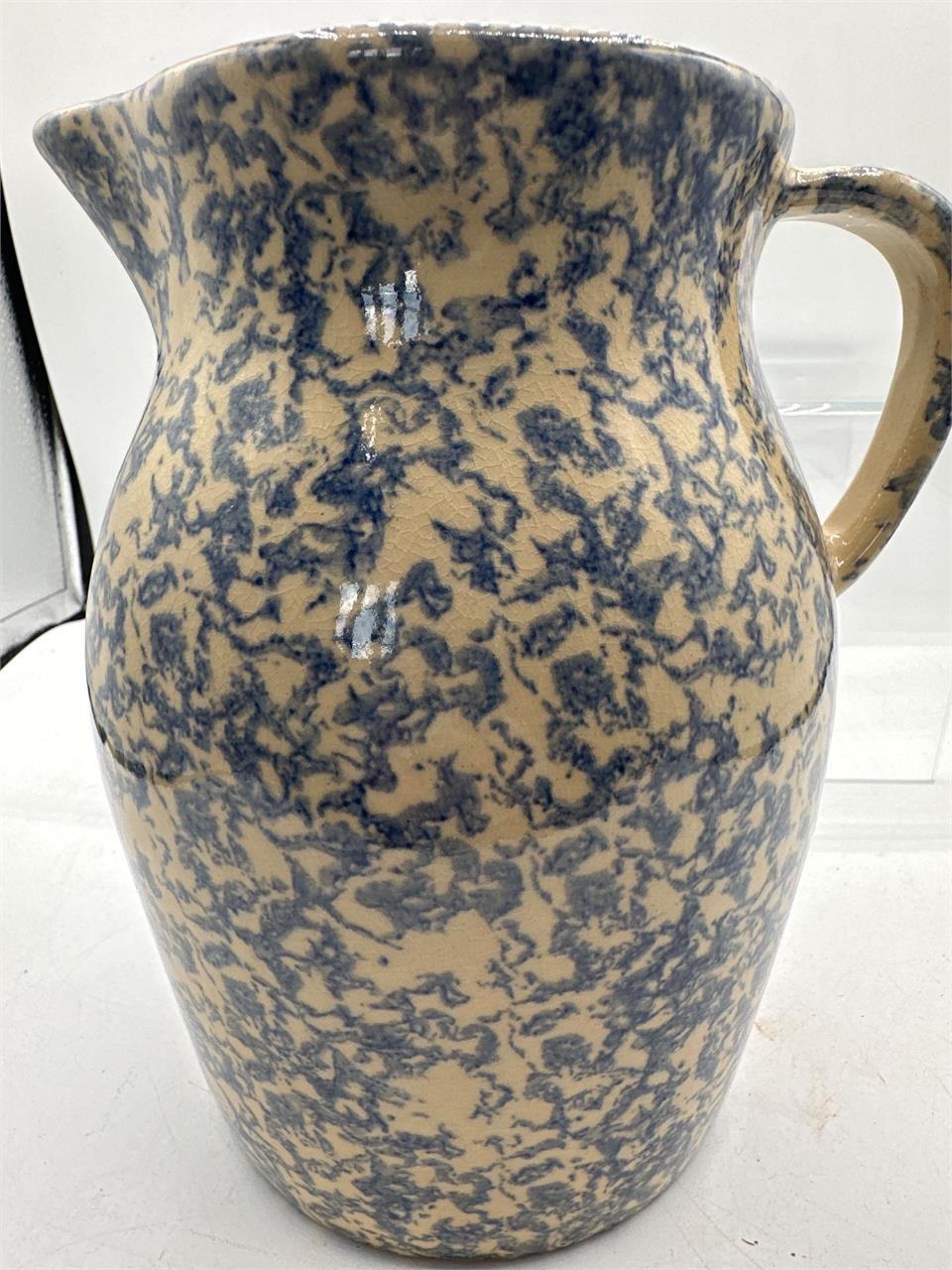 Roseville spongeware pitcher