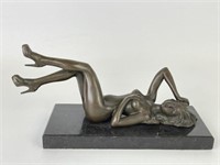 J. Mavchi Bronze Nude Sculpture