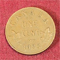 1933 Canada One Cent Coin