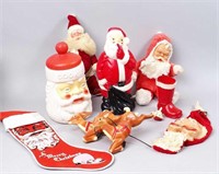 Vintage Light Up Santa and Other Christmas Items