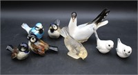 8 Goebel & USSR Ceramic Bird Figurines
