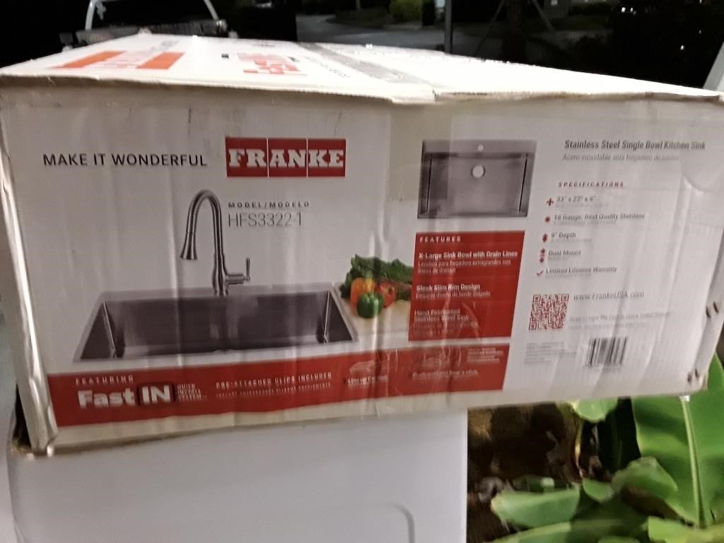 NEW FRANKE SINK