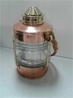 Glass and copper ice bucket / candle holder