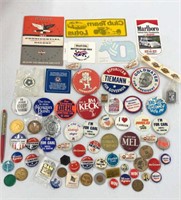 Collectors Lot Button Pins etc