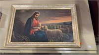 1960s framed print - the Good Shepherd - from the