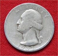 1932 S Washington Silver Quarter -- Key Date