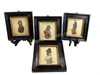 Group of 4 Colonial Silhouettes