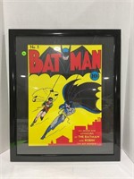 Batman 21 x 25 comic book cover framed art