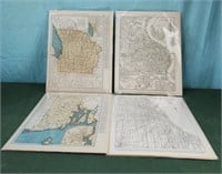 World Atlas and Gazetteer maps of Ohio, central