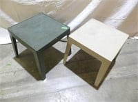 2 Stacking Patio Side Tables, used