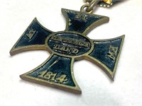 Rare 1814 Deutschland Iron Cross Medal & Ribbon