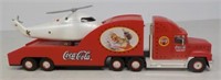 Coca-Cola truck and Helicopter.